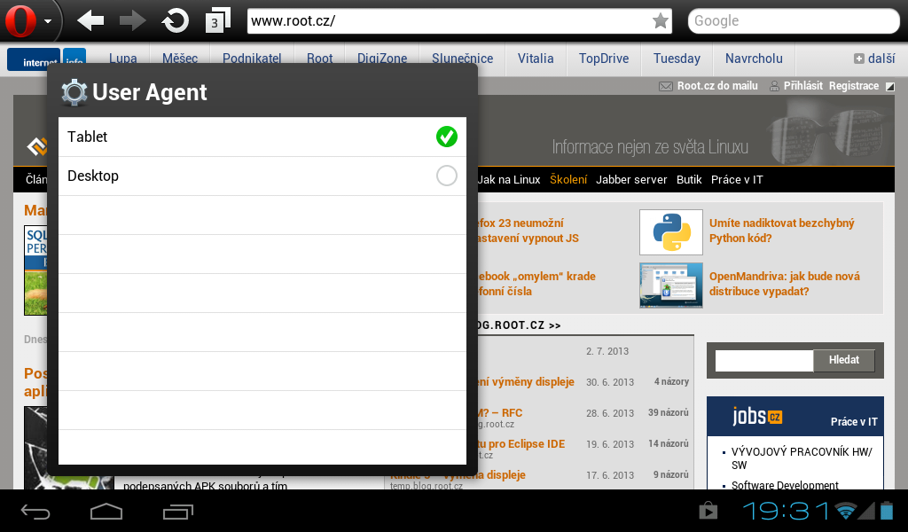 Opera Mobile (Classic) pro Android