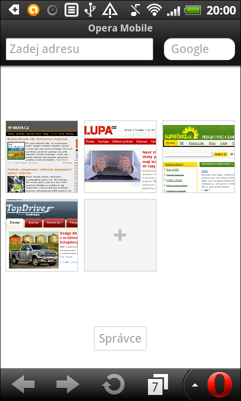 Opera Mobile (Classic) pro Android