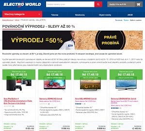 Výprodej byl u Electroworldu označen opravdu důkladně a u většiny položek. Výše slevy je uvedena u konkrétního produktů, výpis podle její výše však možný není.