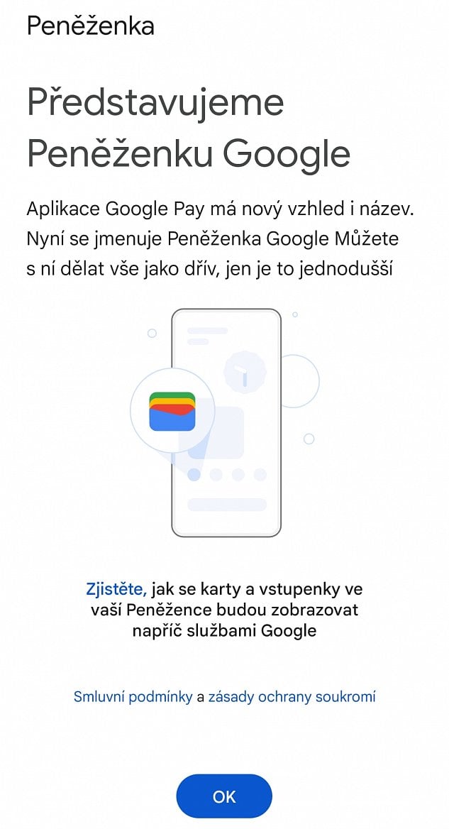 Jak vypadá Peněženka Google (Google Wallet)