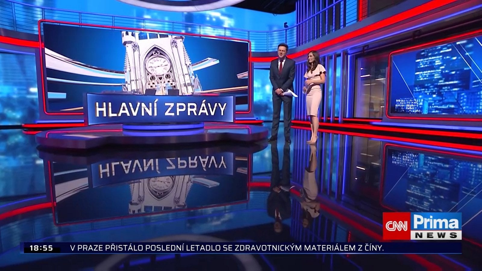 První den vysílání CNN Prima News