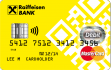 Debetní platební karta MasterCard Raiffeisenbank.