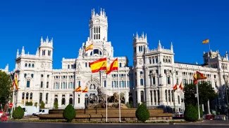 Vládní budova ve španělském hlavním městě Madridu