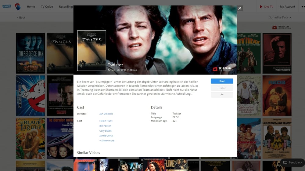 Swisscom TV Air - smart vyhledávání