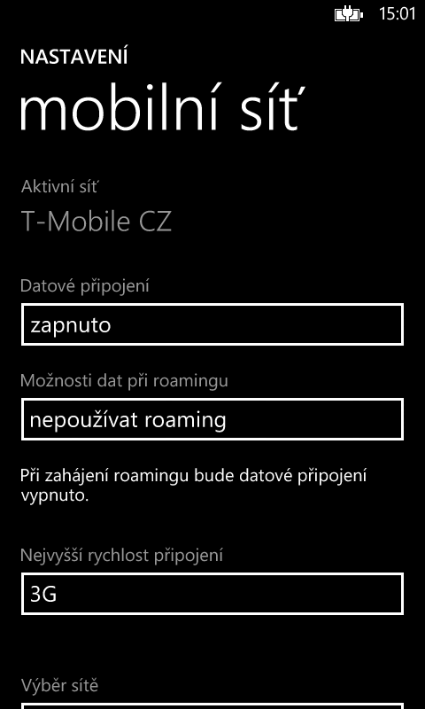 Nokia Lumia 620 nastavení