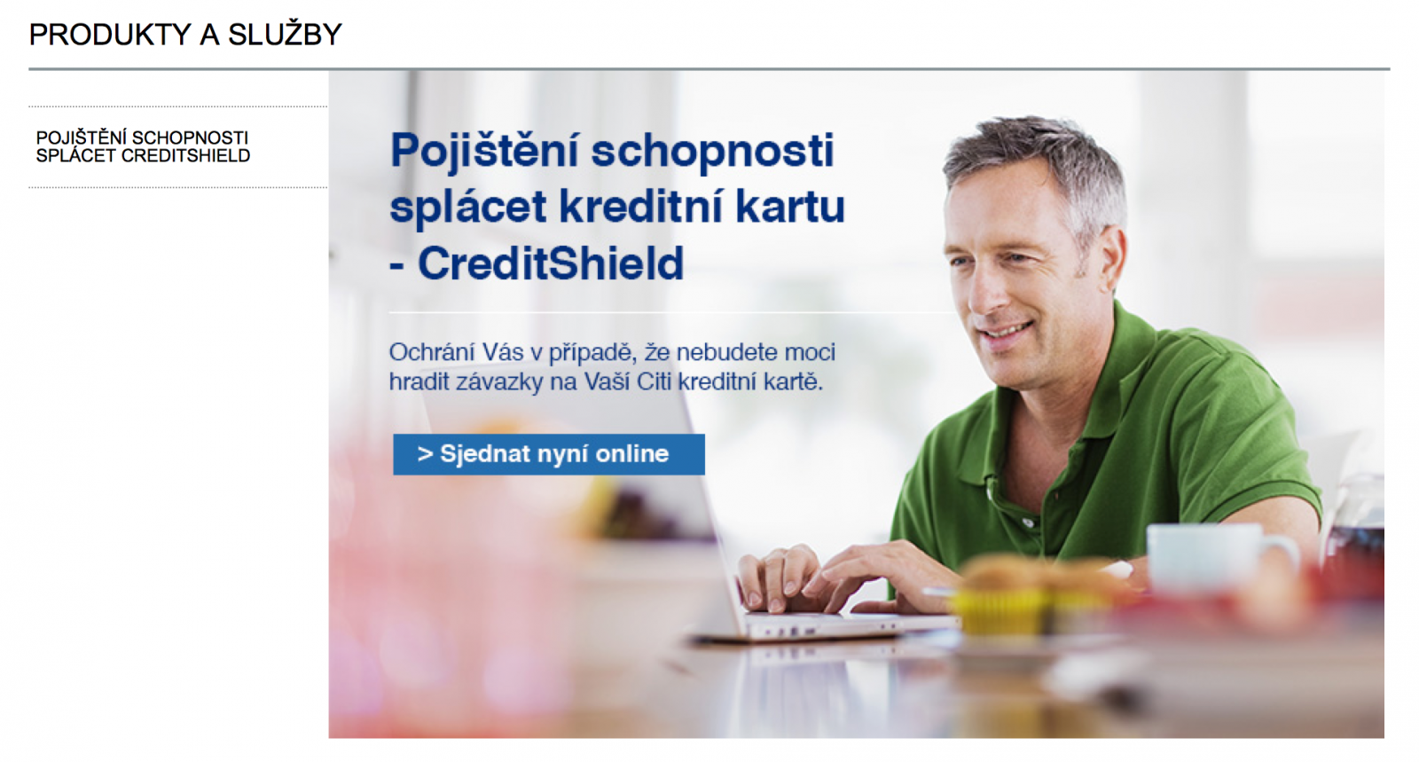 Online lze sjednat jen pojištění splátek ke kreditní kartě.