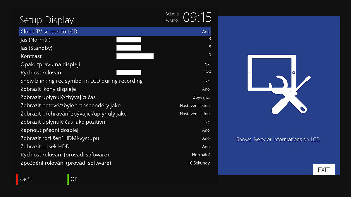 Fotogalerie přijímače Xtrend ET8500