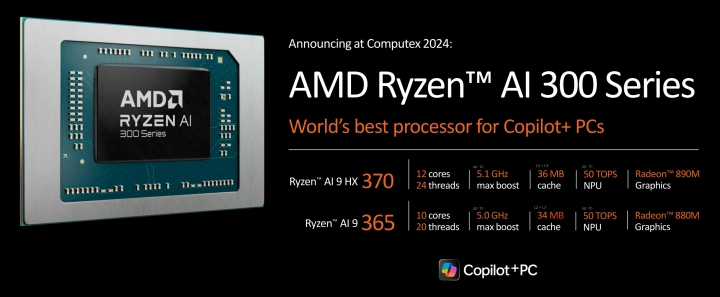 Procesory Ryzen AI 300 - Představení na Computexu 2024