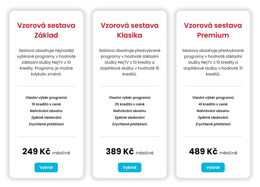 Vzorové sestavy Nej.cz