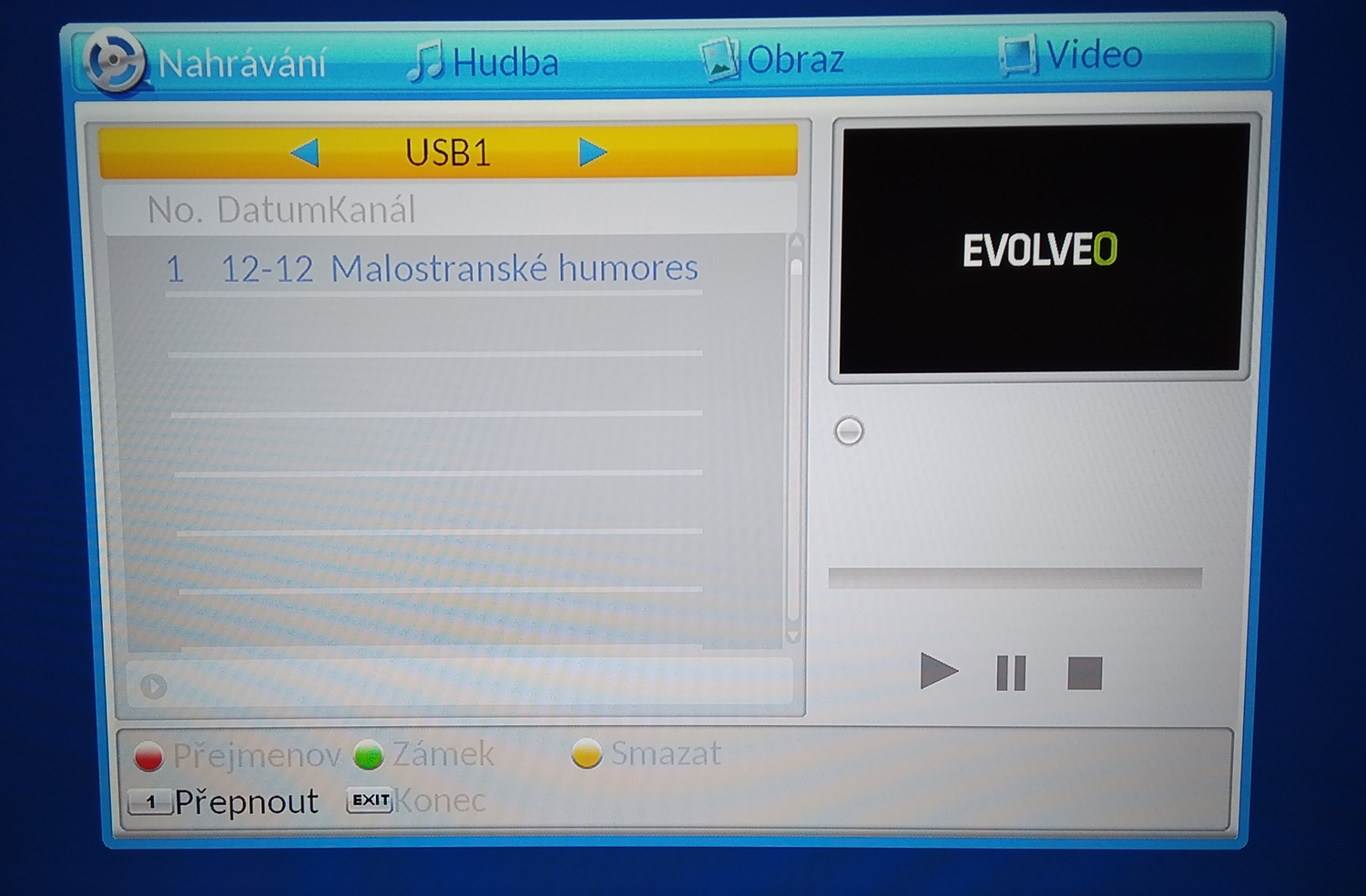 Evolveo Gamma T2 - nahrávání