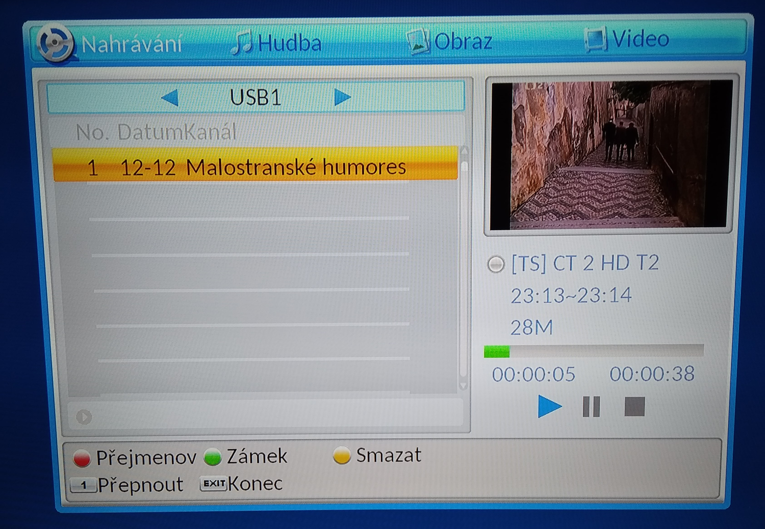 Evolveo Gamma T2 - nahrávání