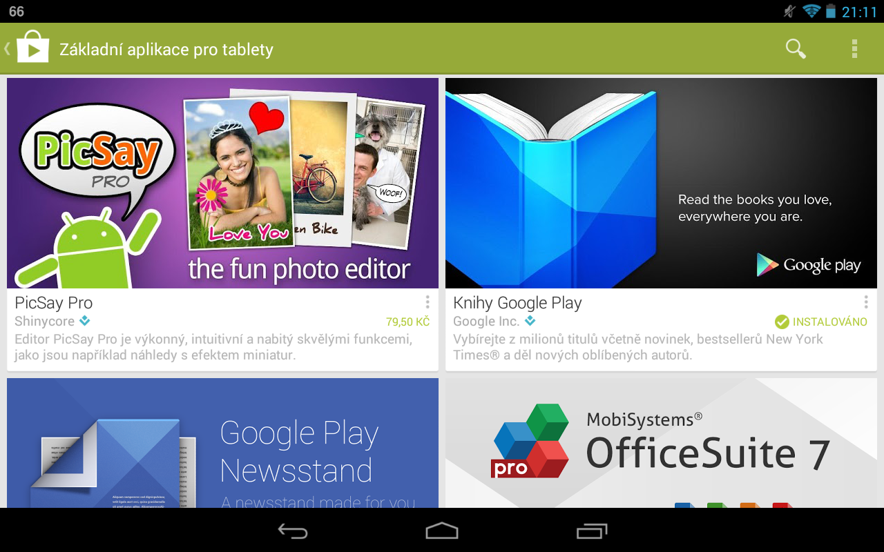 Novinka v Google Play