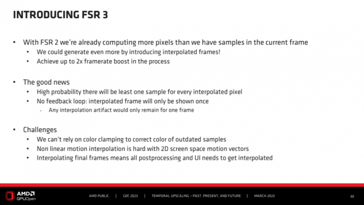 Prezentace AMD FSR 3.0 na GDC 2023 1