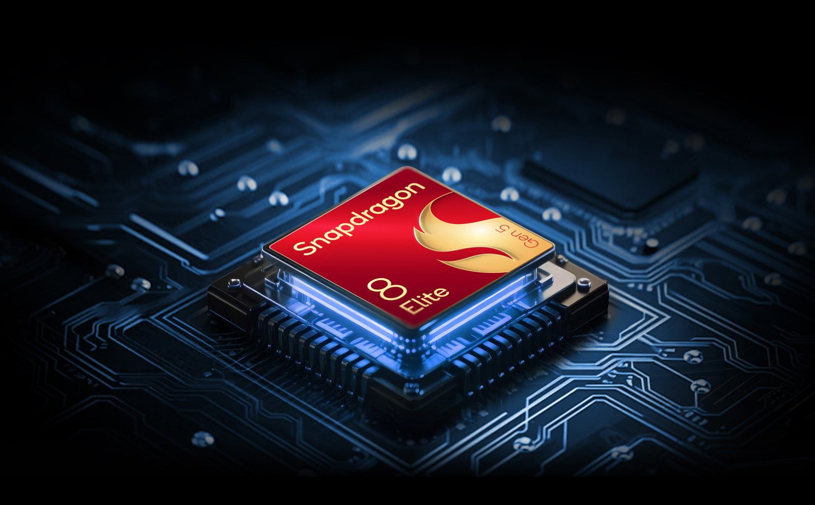 Čip Snapdragon 8 Elite Gen 5 na základní desce v prezentaci HONORu.