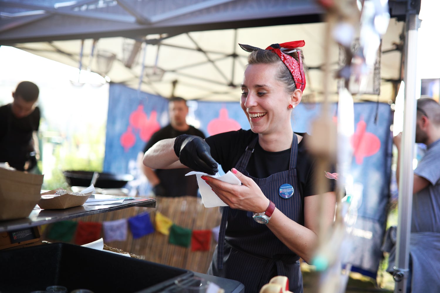 Malvína Horáková na street food festivalu u pražského Cross Clubu.