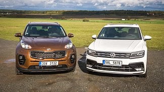 Náhledový obrázek - Kia Sportage 2.0 CRDi vs. Volkswagen Tiguan 2.0 TDI: Nečekaně vyrovnaní