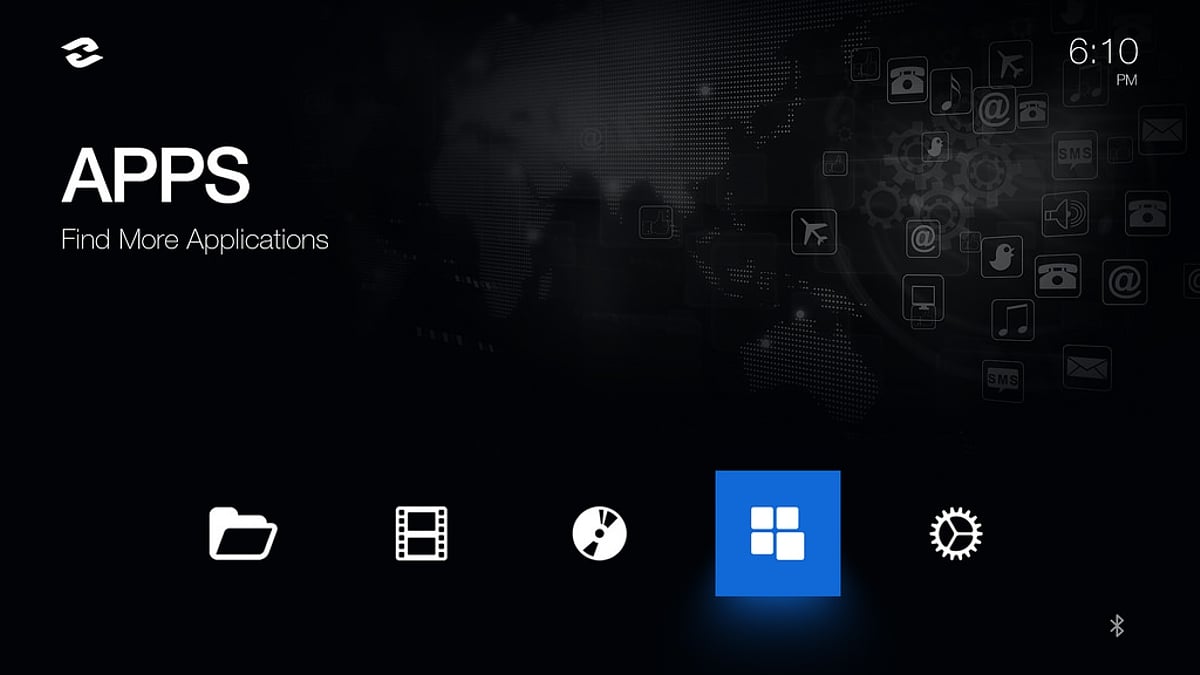 Zidoo X20 - Hlavní menu