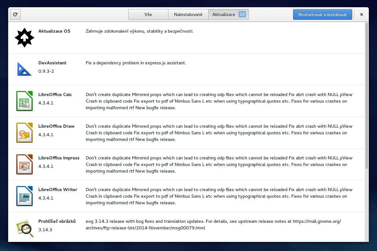 Fedora 21: GNOME Software