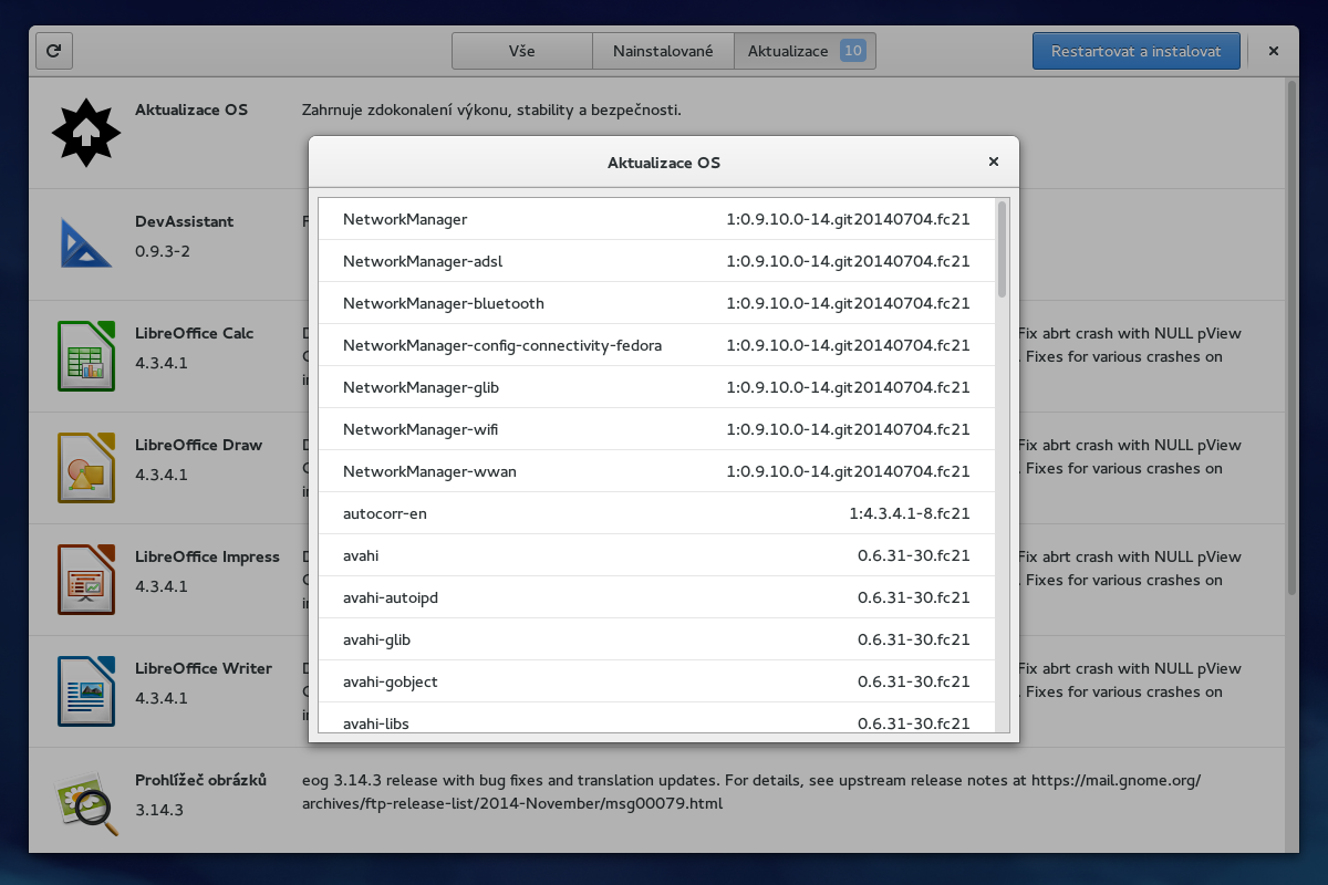 Fedora 21: GNOME Software