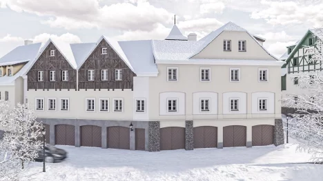Náhledový obrázek - V Krušných horách vzniká nejvýše položený developerský projekt v Česku. Architekt byty navrhoval tužkou na papír