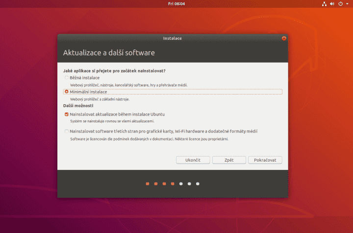 Ubuntu 18.04 nově nabízí minimální instalace