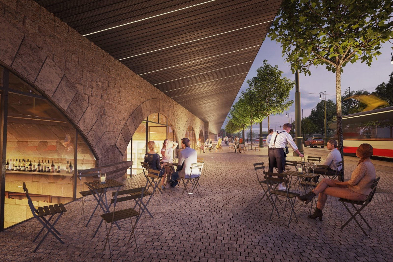 Vizualizace mostu pod Vyšehradem po rekonstrukci