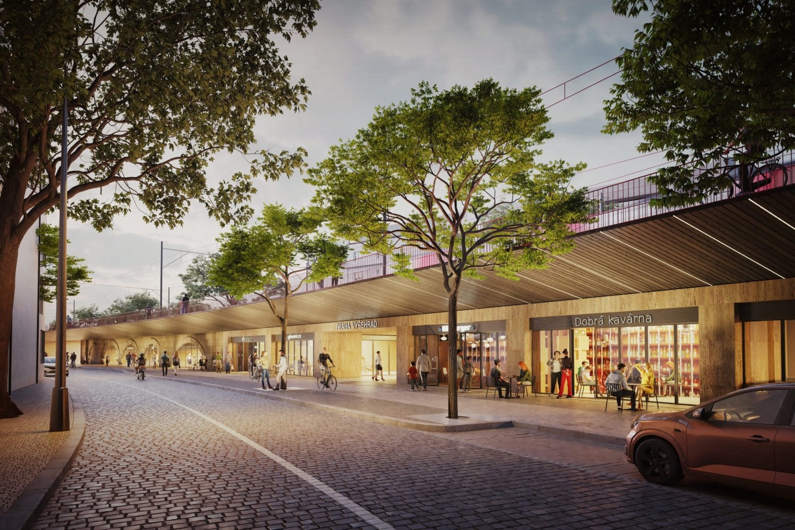 Vizualizace mostu pod Vyšehradem po rekonstrukci