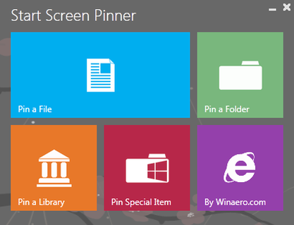 Pomocí Start Screen Pinner připnete ve Windows 8 jakoukoli aplikaci nebo soubor do nové nabídky Start