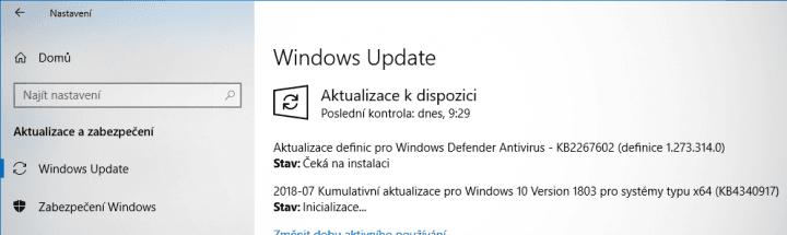 Již třetí týden za sebou získala verze 1803 nový servisní balíček