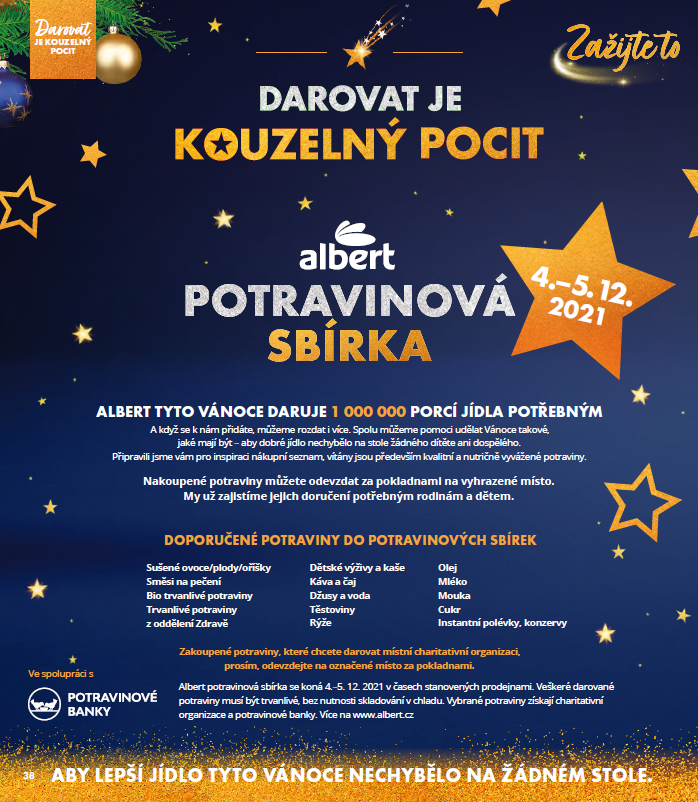 K dispozici bude letáček, který poradí, co darovat