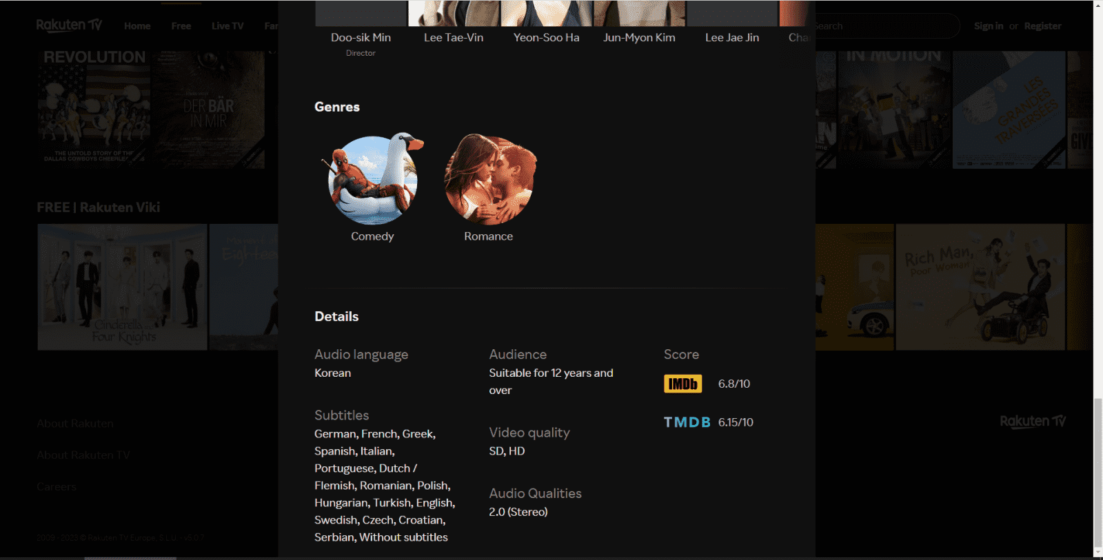 Bezplatná sekce Rakuten Viki