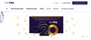 Vánoční přání od NEY spořitelního družstva v roce 2019.