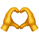 emoji ruce ve tvaru srdce