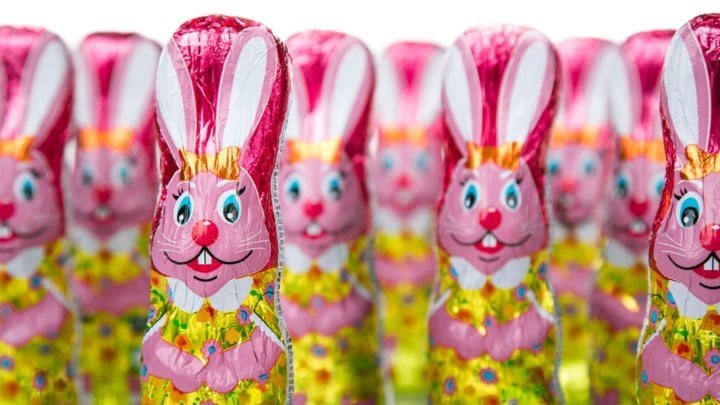 Figurky čokoládových zajíců