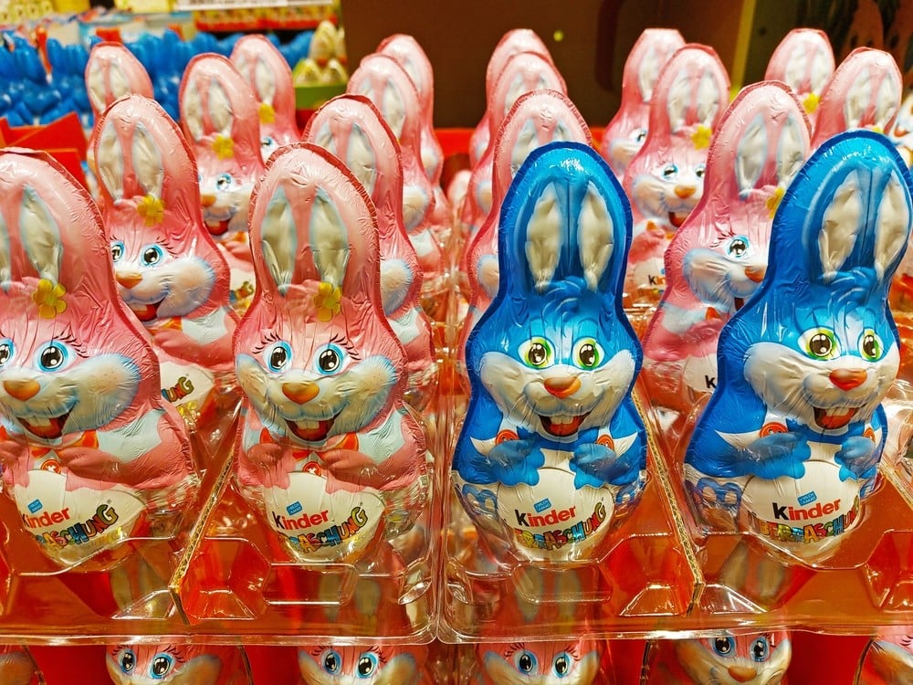 Čokoládoví zajíci od Kinder