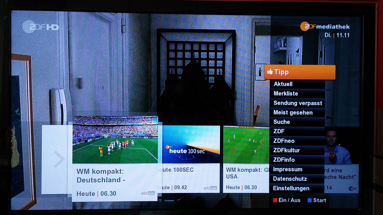 Hybridní vysílání německé veřejnoprávní televize ZDF