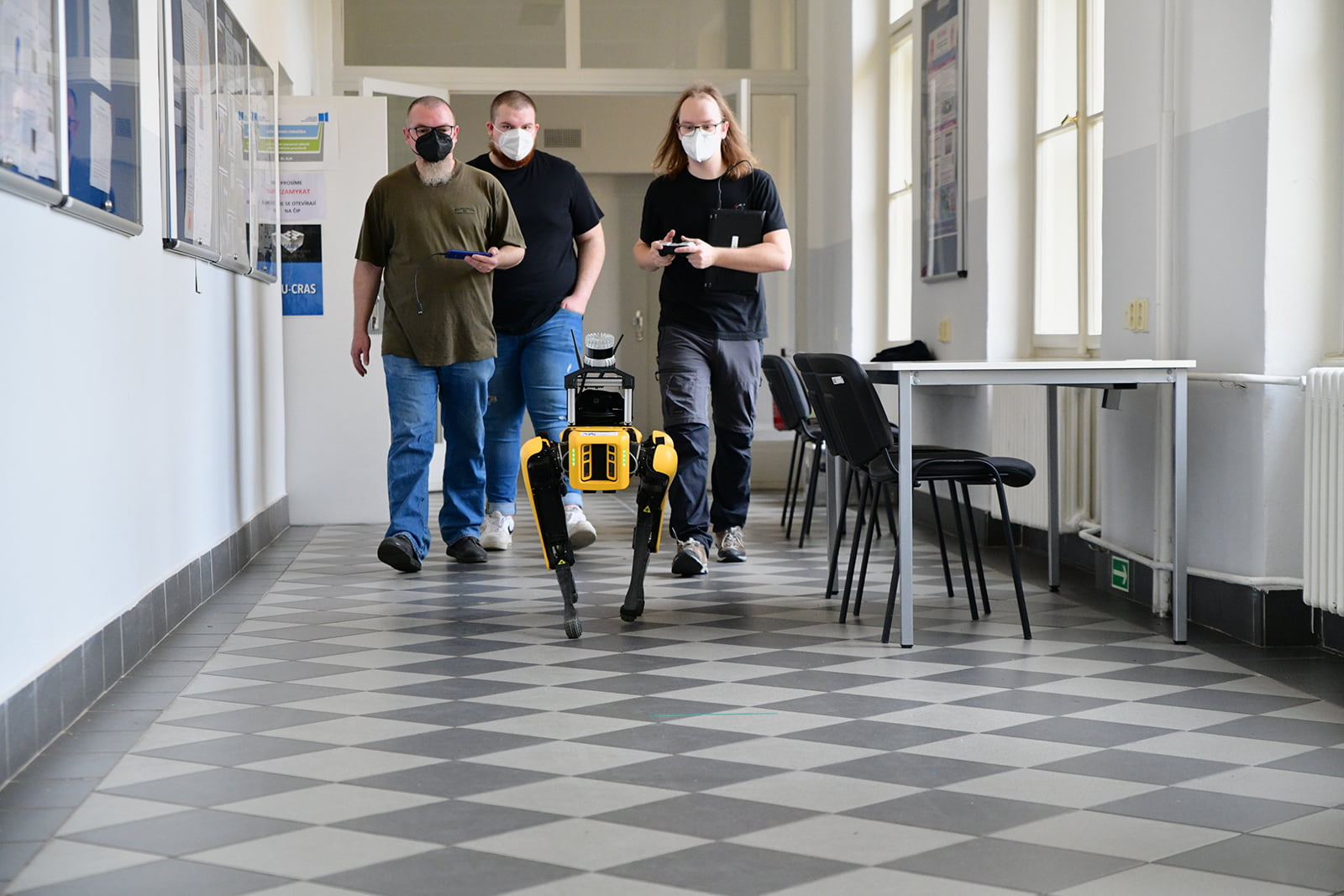 Spot od Boston Dynamics na Fakultě elektrotechnické ČVUT