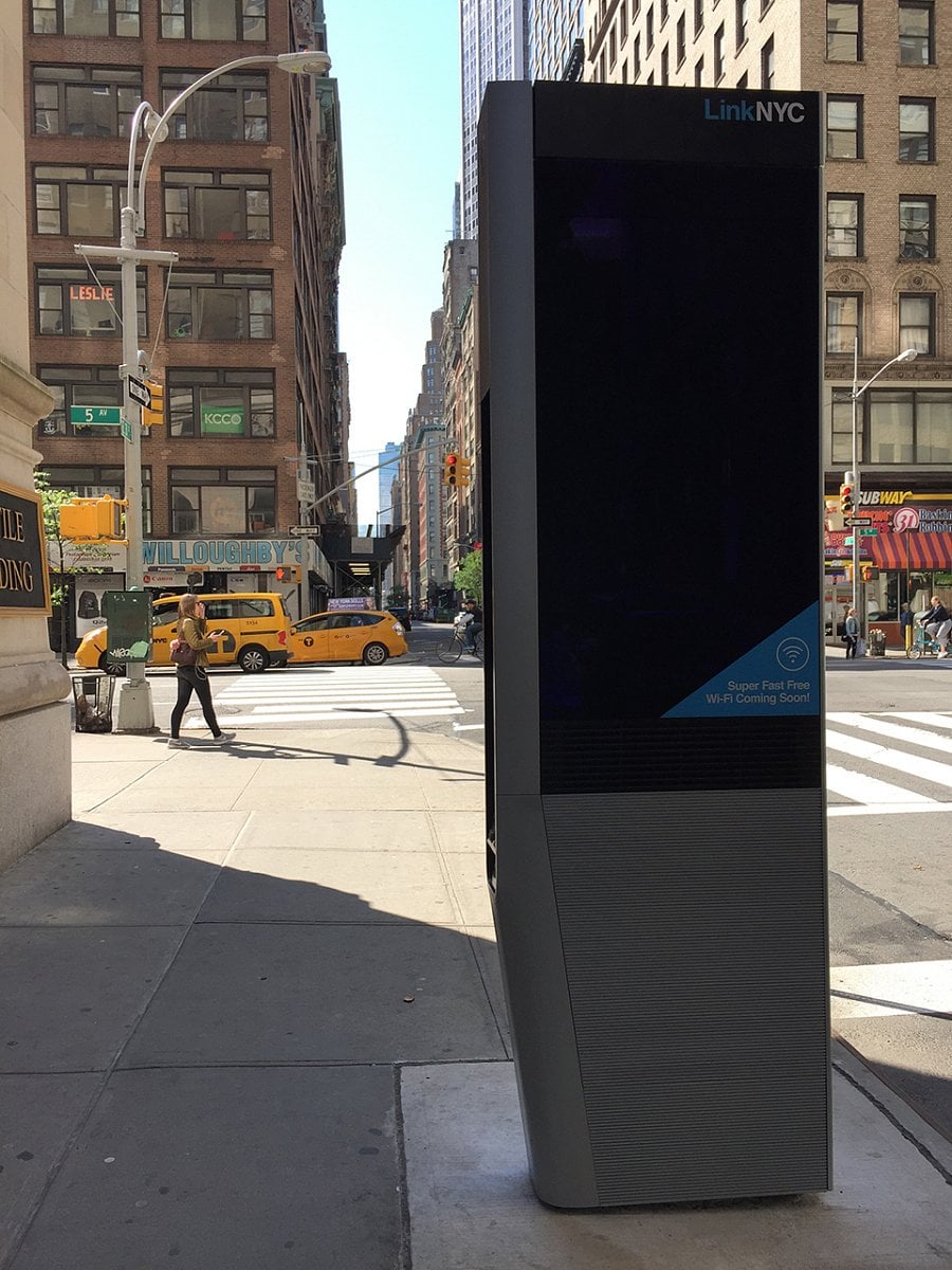 LinkNYC, rychlá Wi-Fi zdarma místo telefonních budek