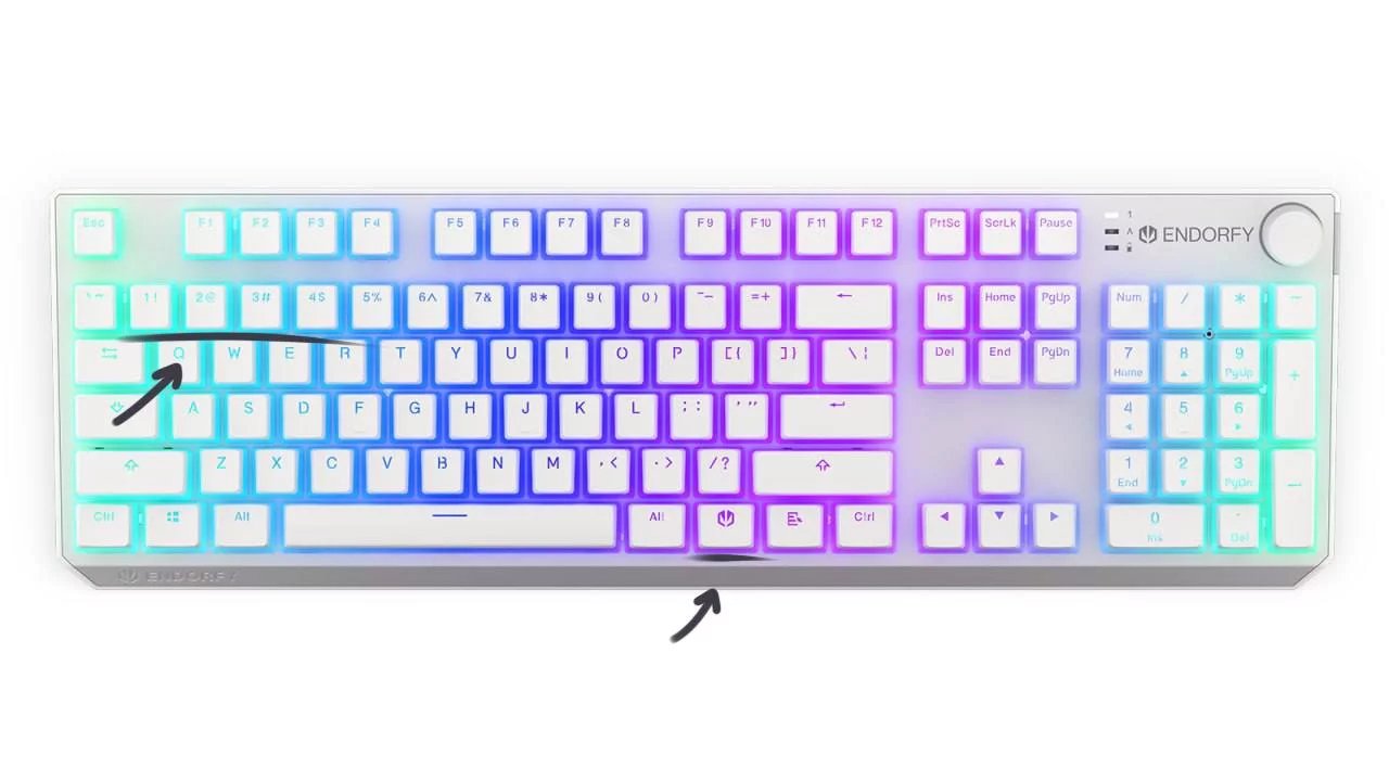 Klávesovou zkratkou Endorfy + 1 až 4 přepínáte mezi připojenými zařízeními