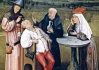 Vytahování kamene šílenství z hlavy, Hieronymus Bosch, datováno přibližně do let 1501 - 1505