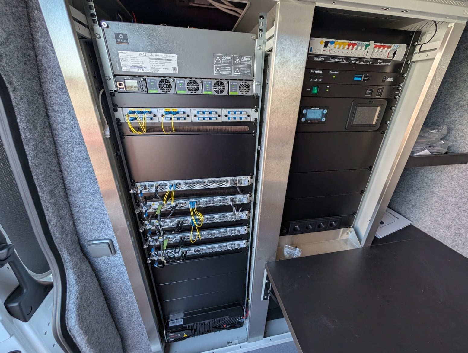 Mobilní 5G vysílač CETIN a O2 v dodávce Mercedes-Benz