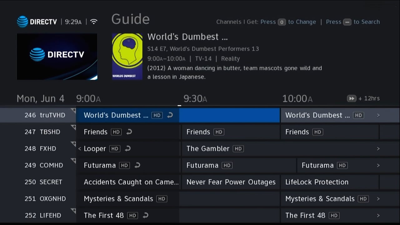 DIRECTV - Programový průvodce 1/2