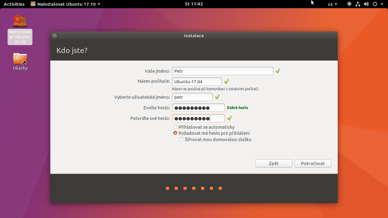 Ubuntu 17.10 Artful Aardvark (vývojová verze s Gnome)