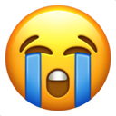emoji plačící obličej