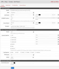 pfSense 2.3 IPSec Edit Phase 1