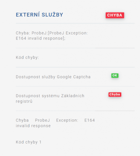 Autor: screenshot, Lupa.cz eGovernment - NIA - vypadek