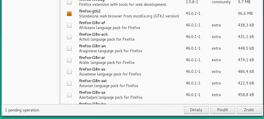 Manjaro: práce se správcem balíčků