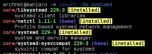 Manjaro: rozdílné verze balíčků
