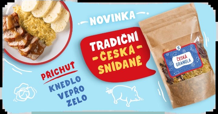 Granola s příchutí Knedlo vepřo zelo - Apríl od Světplodů.cz