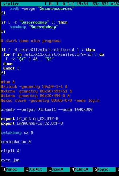 Arch: základní sada aplikací, JWM